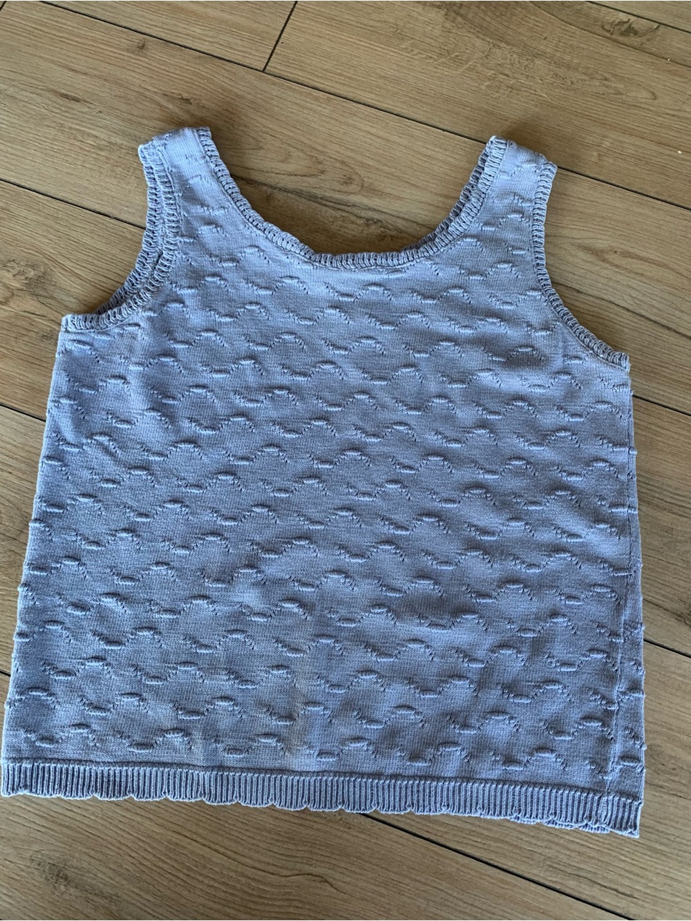 Vintage Blue Knit Camisole | 100% Cotton | CottageCore or preppy soft Autumn